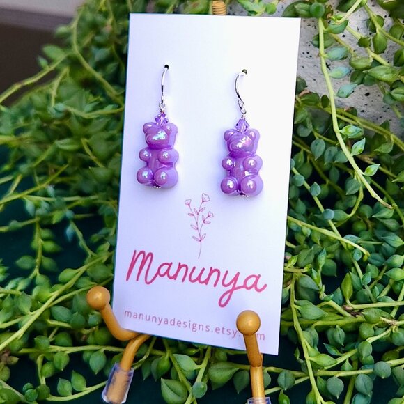 Adorable Handmade Gummy Bear Earrings - Picture 3 of 10
